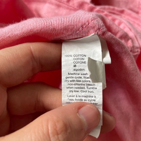 Gap boyfriend fit orange long sleeve button down size small - Picture 4 of 4